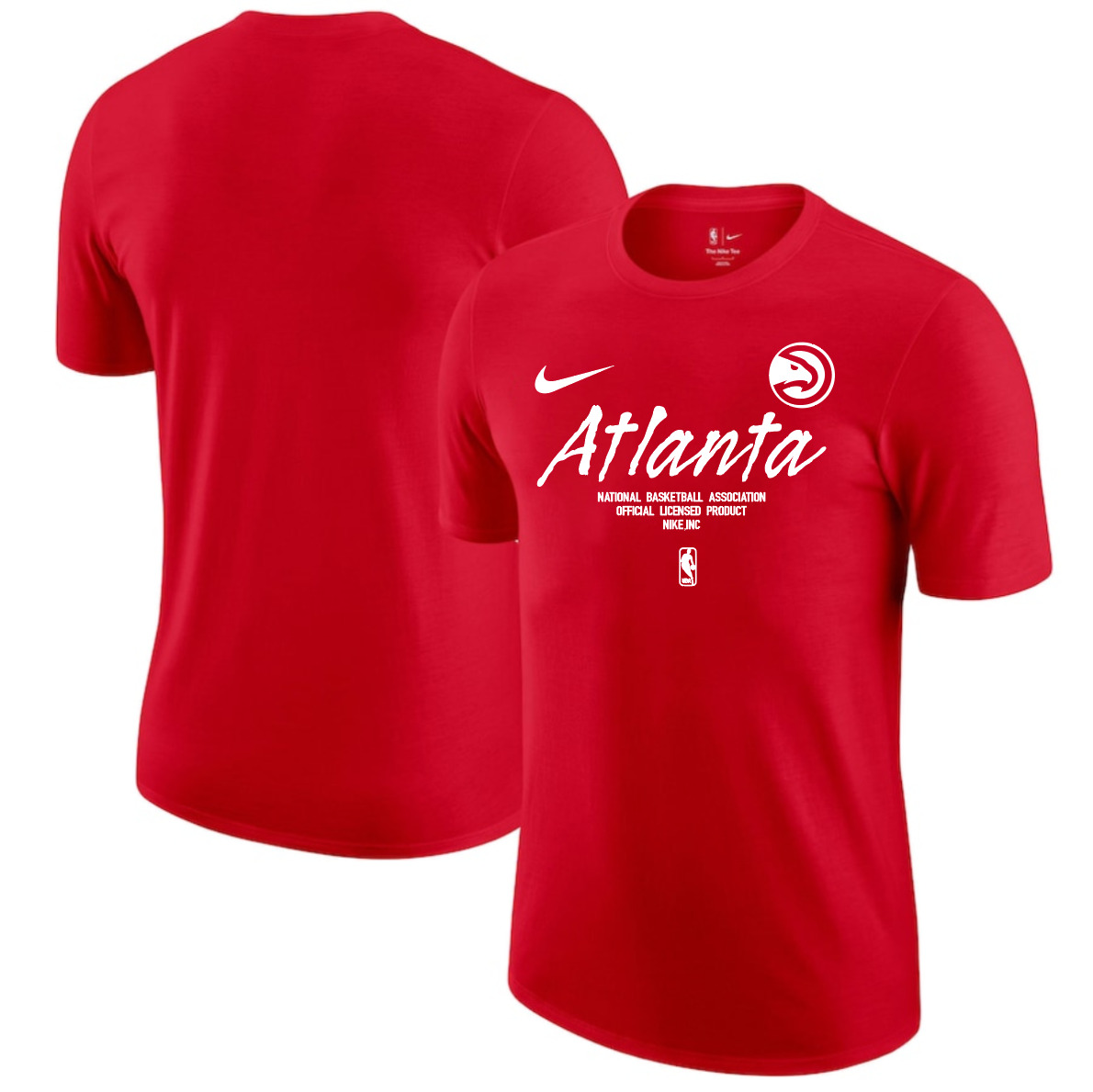 Men 2025 NBA Atlanta Hawks Red Nike T shirts style 3